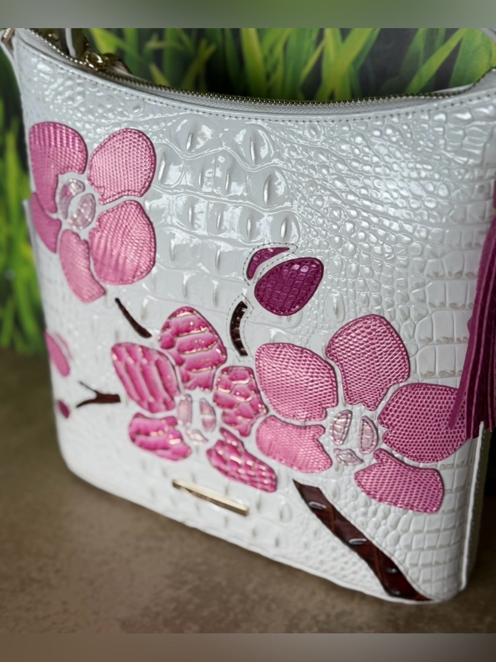 Brahmin Katie Sea Salt White Anabas NWT price firm
